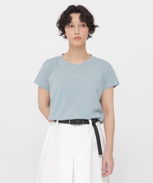 MARGARET HOWELL（マーガレットハウエル）の「PLAIN COTTON JERSEY（Tシャツ/カットソー・レディース・チャコール/ブルー系その他7/ホワイト・2/1）」の3枚目の写真