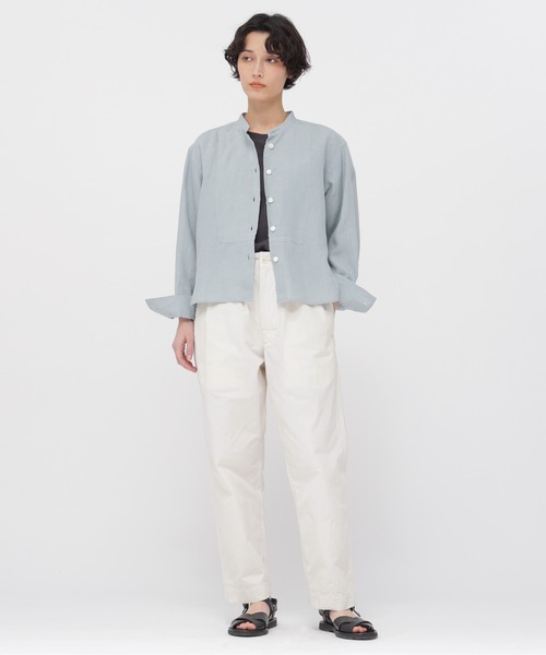 MARGARET HOWELL（マーガレットハウエル）の「PLAIN COTTON JERSEY（Tシャツ/カットソー・レディース・チャコール/ブルー系その他7/ホワイト・2/1）」の11枚目の写真