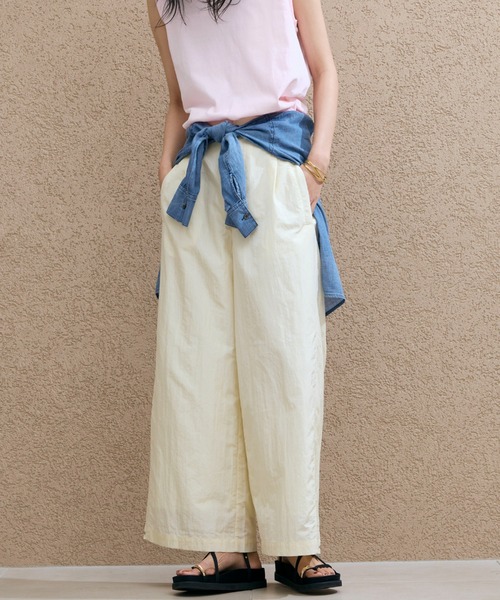 Doux archives(ドゥアルシーヴ)の「【ZOZO限定】【ハンドウォッシャブル】シャイニータックワイドパンツ(その他パンツ・レディース・ピンク/アイボリー・FREE)」の2枚目の写真