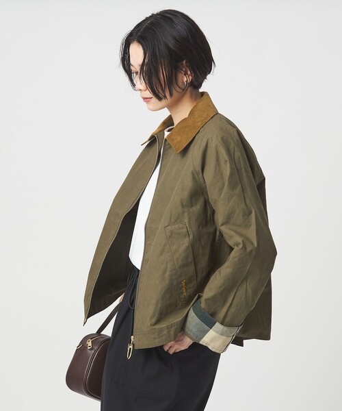 Barbour（バブアー）の「＜Barbour＞Catlin ジャケット（カバーオール・レディース・オリーブ/ベージュ・34）」の2枚目の写真