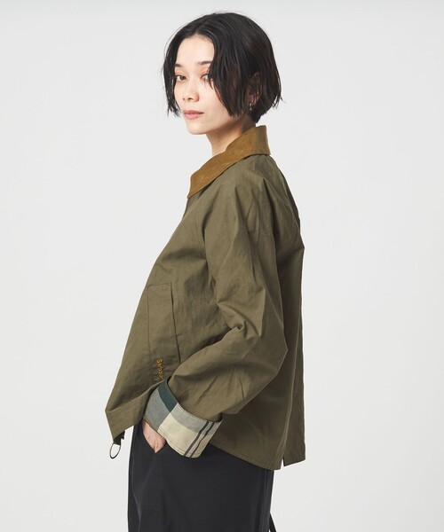 Barbour（バブアー）の「＜Barbour＞Catlin ジャケット（カバーオール・レディース・オリーブ/ベージュ・34）」の4枚目の写真