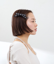 U by SPICK&SPAN（ユーバイスピックアンドスパン）の「GANNI / ガニー Eyelet Bow Battrtte Satin（バレッタ/ヘアクリップ）」