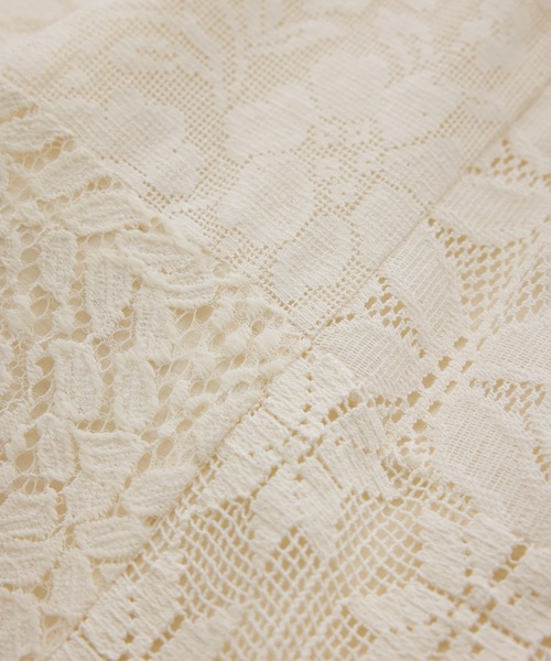 SALON adam et rope'（サロン アダム エ ロペ）の「【WEB限定】パッチワークレースパンツ / セットアップ対応（その他パンツ・レディース・オフホワイト/ブラック・FREE）」の14枚目の写真