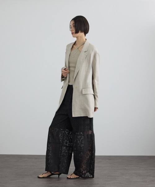 SALON adam et rope'（サロン アダム エ ロペ）の「【WEB限定】パッチワークレースパンツ / セットアップ対応（その他パンツ・レディース・オフホワイト/ブラック・FREE）」の16枚目の写真