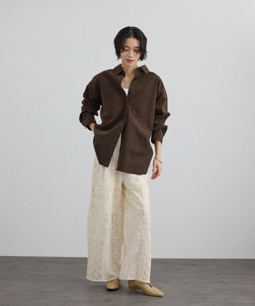 SALON adam et rope'（サロン アダム エ ロペ）の「【WEB限定】パッチワークレースパンツ / セットアップ対応（その他パンツ・レディース・オフホワイト/ブラック・FREE）」の22枚目の写真