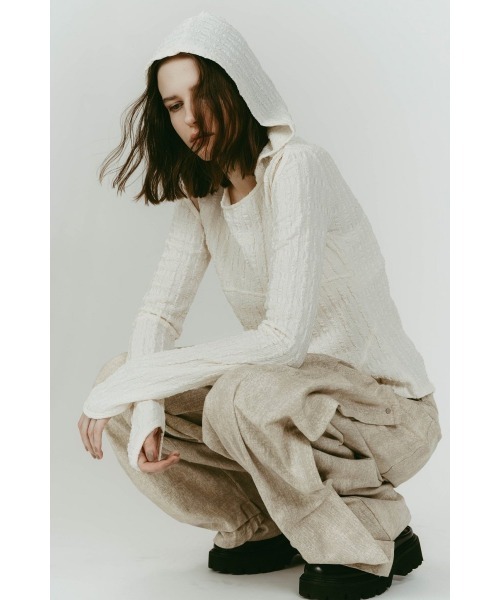 hooded jacquard top（Tシャツ/カットソー）｜Knuth Marf