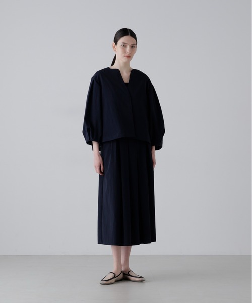 ADORE(アドーア)の「◆ドットメッシュジャケット(ノーカラージャケット・レディース・ネイビー/グレー・38)」の10枚目の写真
