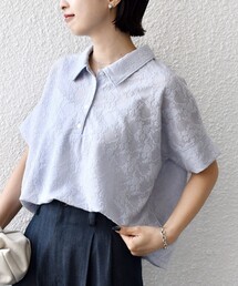 シアー」に該当するトップス（ブルー・ネイビー/青色系・花柄
