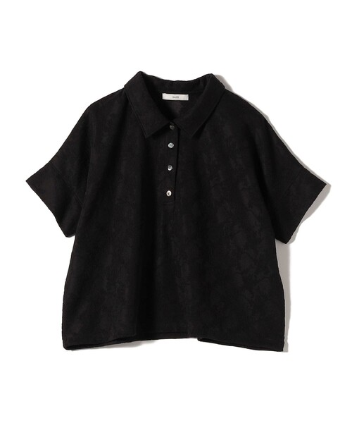 SHIPS(シップス)の「【WEB限定】〈手洗い可能〉シアー ジャカード ポロ 襟 ショート スリーブ プルオーバー(Tシャツ/カットソー・レディース・ライトブルー/ブラック/オフホワイト・ONE SIZE)」の15枚目の写真