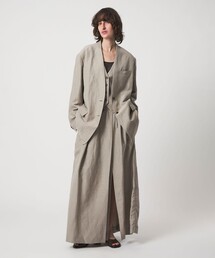 6 | ＜6(ROKU)＞麻ブレンド ノーカラー ジャケット(テーラードジャケット)