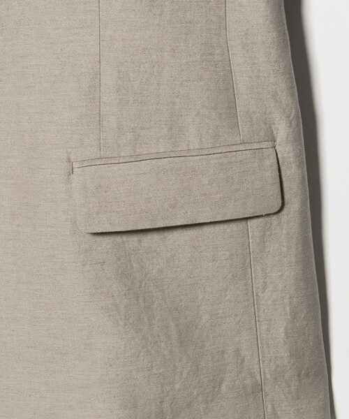 6（ロク）の「＜6(ROKU)＞麻ブレンド ノーカラー ジャケット（テーラードジャケット・レディース・ベージュ/ブラック・38/36）」の13枚目の写真