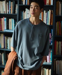 ワンポイントワッフルヘンリーTシャツ