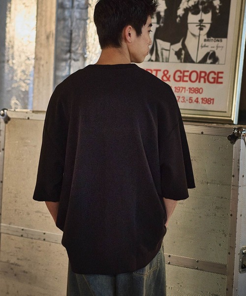 niko and...（ニコアンド）の「ワンポイントワッフルヘンリーTシャツ（Tシャツ/カットソー・メンズ・ブラック/オフホワイト/ブルー/ブラウン・LARGE/MEDIUM）」の22枚目の写真