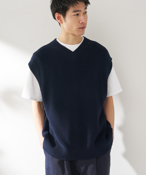 B.C STOCK（ベーセーストック）の「FORHUS ニットベストセット（ニット/セーター・メンズ・チャコールグレー/ネイビー・MEDIUM/LARGE）」の8枚目の写真