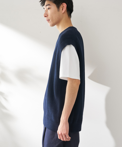 B.C STOCK（ベーセーストック）の「FORHUS ニットベストセット（ニット/セーター・メンズ・チャコールグレー/ネイビー・MEDIUM/LARGE）」の9枚目の写真