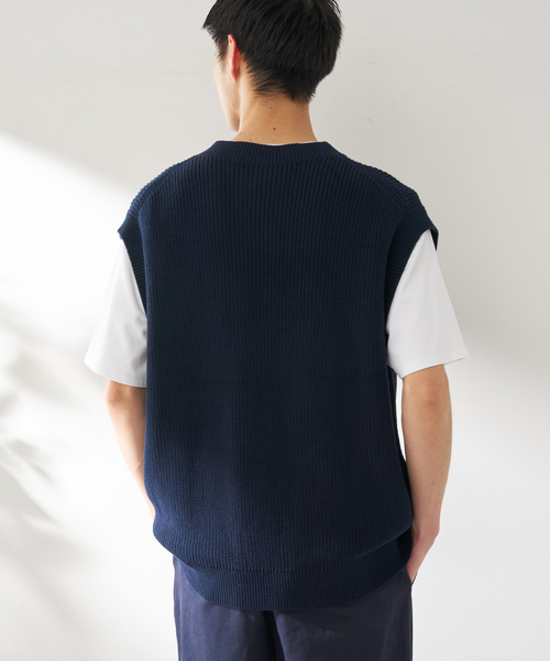 B.C STOCK（ベーセーストック）の「FORHUS ニットベストセット（ニット/セーター・メンズ・チャコールグレー/ネイビー・MEDIUM/LARGE）」の10枚目の写真