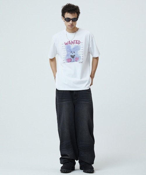 MAHAGRID(マハグリッド)の「『mahagrid/マハグリッド』WANTED BAD DOLLY TEE/ウォンテッド バッドドリー Tシャツ(Tシャツ/カットソー・レディース・ホワイト/ブラック・XS)」の6枚目の写真