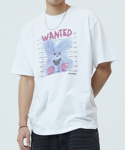 MAHAGRID(マハグリッド)の「『mahagrid/マハグリッド』WANTED BAD DOLLY TEE/ウォンテッド バッドドリー Tシャツ(Tシャツ/カットソー・レディース・ホワイト/ブラック・XS)」の5枚目の写真