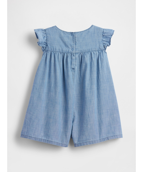 GAP(ギャップ)の「デニム 刺しゅう ヨーク カバーオール (幼児・ベビー)(ワンピース・キッズ・ライトインディゴブルー・80cm/90cm/100cm/105cm/70cm/95cm/110cm)」の3枚目の写真