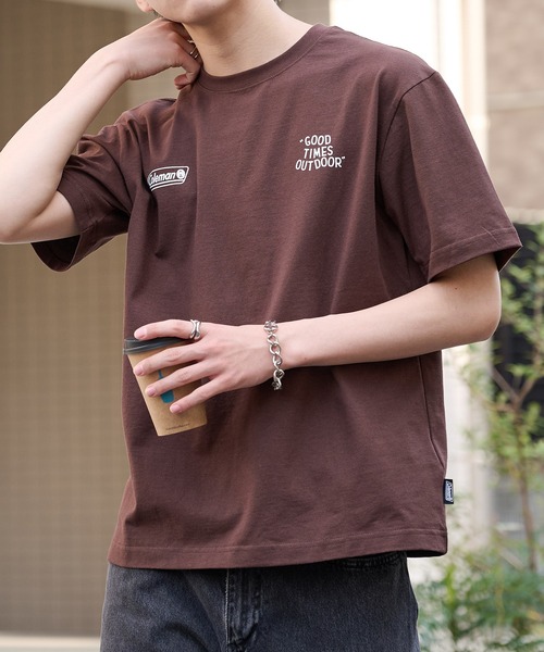 COLEMAN(コールマン)の「【Coleman】GOOD TIMES OUTDOOR コールマンTEE(Tシャツ/カットソー・レディース・ホワイト/グリーン/ピンク/ダークブラウン/ブラック・S/M/L/XL)」の3枚目の写真