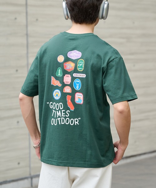COLEMAN(コールマン)の「【Coleman】GOOD TIMES OUTDOOR コールマンTEE(Tシャツ/カットソー・レディース・ホワイト/グリーン/ピンク/ダークブラウン/ブラック・S/M/L/XL)」の7枚目の写真