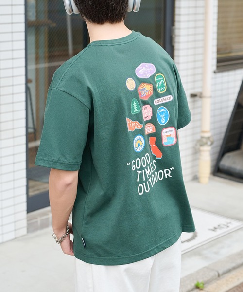 COLEMAN(コールマン)の「【Coleman】GOOD TIMES OUTDOOR コールマンTEE(Tシャツ/カットソー・レディース・ホワイト/グリーン/ピンク/ダークブラウン/ブラック・S/M/L/XL)」の6枚目の写真