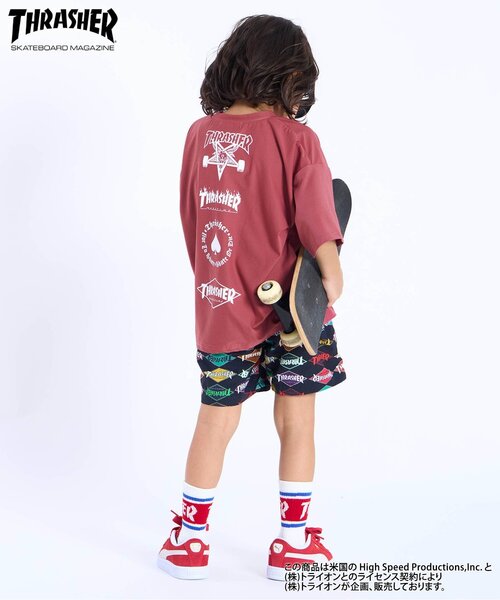 Ampersand（アンパサンド）の「THRASHER　水陸両用　ガラデルTシャツ（Tシャツ/カットソー・キッズ・チャコール/エンジ・140/130/120/110/100/90/80）」の6枚目の写真