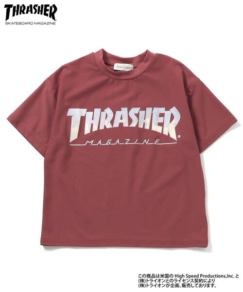 Ampersand（アンパサンド）の「THRASHER　水陸両用　ガラデルTシャツ（Tシャツ/カットソー・キッズ・チャコール/エンジ・140/130/120/110/100/90/80）」の3枚目の写真