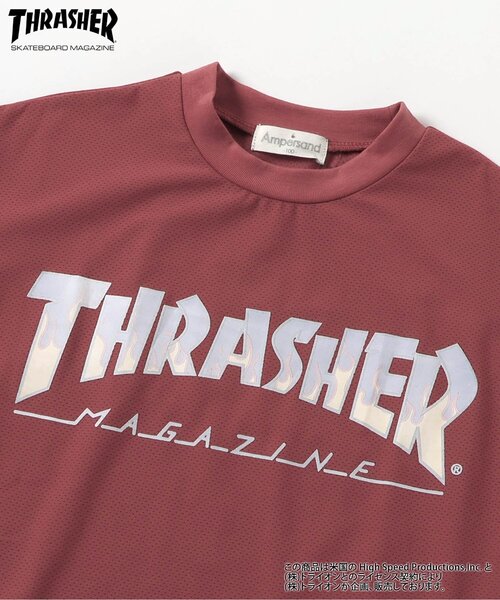 Ampersand（アンパサンド）の「THRASHER　水陸両用　ガラデルTシャツ（Tシャツ/カットソー・キッズ・チャコール/エンジ・140/130/120/110/100/90/80）」の8枚目の写真