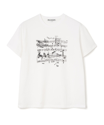 グリッチスコアTシャツ[ホワイト]
