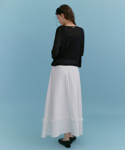 MICANE(ミケーネ)の「インラドットフリルフレアスカート(スカート・レディース・アイボリー・SMALL/MEDIUM/LARGE/X-LARGE/XX-LARGE/X-SMALL)」の5枚目の写真