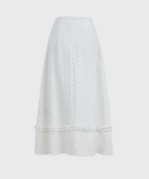 MICANE(ミケーネ)の「インラドットフリルフレアスカート(スカート・レディース・アイボリー・SMALL/MEDIUM/LARGE/X-LARGE/XX-LARGE/X-SMALL)」の7枚目の写真