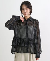 シアードットペプラムブラウス