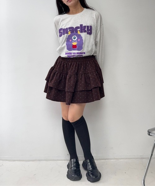 AS KNOW AS plus（アズノゥアズプラス）の「〇サガラ刺繍 キャラクターロンT【UNISEX ITEM】（Tシャツ/カットソー・レディース・チャコールグレー/ホワイト/ネイビー/オートミール/ホワイト系/グレー系/ネイビー系/アイボリー系・FREE）」の16枚目の写真