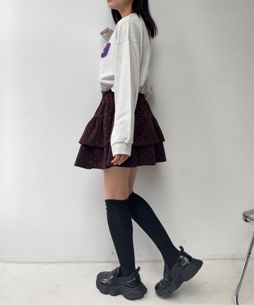 AS KNOW AS plus（アズノゥアズプラス）の「〇サガラ刺繍 キャラクターロンT【UNISEX ITEM】（Tシャツ/カットソー・レディース・チャコールグレー/ホワイト/ネイビー/オートミール/ホワイト系/グレー系/ネイビー系/アイボリー系・FREE）」の15枚目の写真