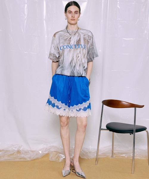 MAISON SPECIAL(メゾンスペシャル)の「Fabric Photo Over T-Shirt/ファブリックフォトオーバーTEE(Tシャツ/カットソー・レディース・オレンジ/グリーン/グレー・FREE)」の15枚目の写真