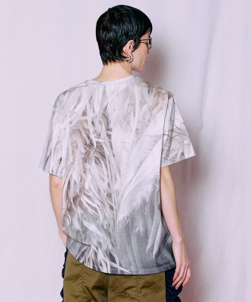 MAISON SPECIAL(メゾンスペシャル)の「Fabric Photo Over T-Shirt/ファブリックフォトオーバーTEE(Tシャツ/カットソー・レディース・オレンジ/グリーン/グレー・FREE)」の20枚目の写真