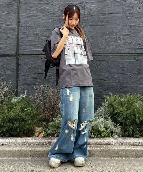 Candy Stripper(キャンディストリッパー)の「SHIH TZU LOW PIXEL Tシャツ(Tシャツ/カットソー・レディース・ピンク/ライトブルー/オフホワイト/チャコール・M/XL/L)」の22枚目の写真
