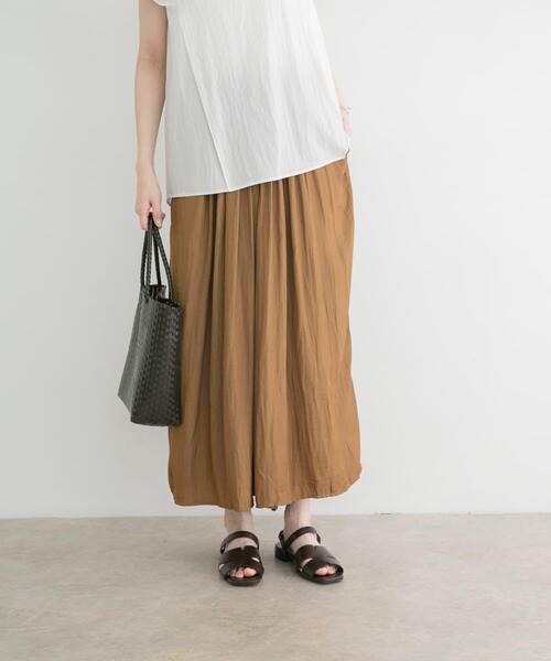 ITEMS URBANRESEARCH(アイテムズ アーバンリサーチ)の「イージーガウチョパンツ(その他パンツ・レディース・ベージュ系その他/キャメル/チャコールグレー・FREE)」の3枚目の写真