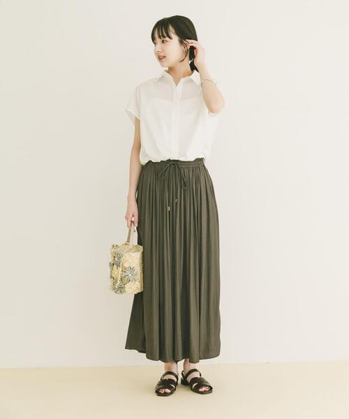 ITEMS URBANRESEARCH(アイテムズ アーバンリサーチ)の「イージーガウチョパンツ(その他パンツ・レディース・ベージュ系その他/キャメル/チャコールグレー・FREE)」の5枚目の写真