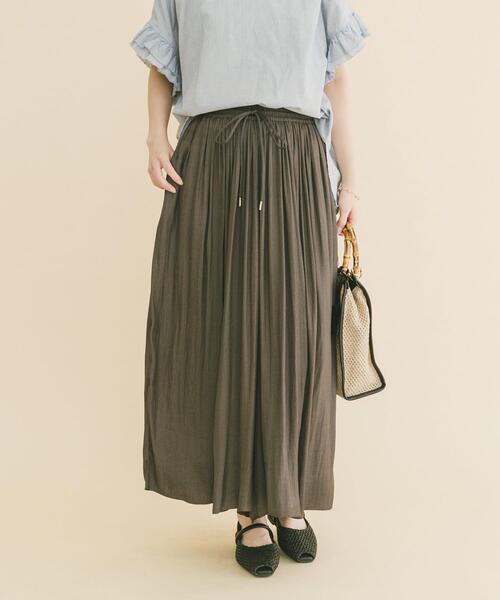 ITEMS URBANRESEARCH(アイテムズ アーバンリサーチ)の「イージーガウチョパンツ(その他パンツ・レディース・ベージュ系その他/キャメル/チャコールグレー・FREE)」の7枚目の写真