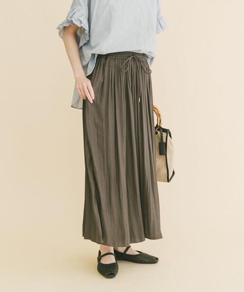 ITEMS URBANRESEARCH(アイテムズ アーバンリサーチ)の「イージーガウチョパンツ(その他パンツ・レディース・ベージュ系その他/キャメル/チャコールグレー・FREE)」の9枚目の写真