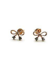 CARROLL キャロル リボンデザインストーンキャッチピアス