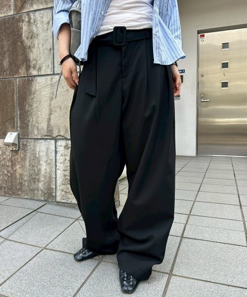 Chikashitsu +（チカシツプラス）の「【CS】stripe cross tuck drape