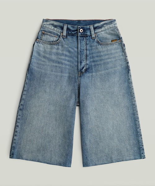 G-STAR(ジースター)の「Patti Short Raw Edge/ヴィンテージライクカットオフデザインワイドルーズデニムショートパンツ(その他パンツ・レディース・ライトインディゴブルー・25inch/24inch/26inch)」の5枚目の写真