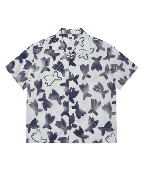 Wacky WiLLy（ワッキーウィリー）の「キキパターングラフィック半袖シャツブルー（シャツ/ブラウス・メンズ・その他・SMALL/MEDIUM/LARGE）」の2枚目の写真