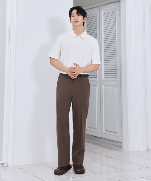 MINDBRIDGE(マインドブリッジ)の「サカリバカラTシャツ - 3カラー MYTS3126(ポロシャツ・メンズ・ブラック/ピンク/クリーム・100/95/110/105)」の4枚目の写真