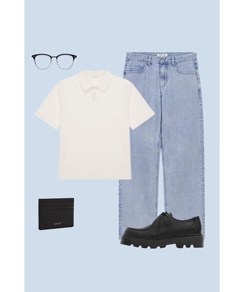 MINDBRIDGE(マインドブリッジ)の「サカリバカラTシャツ - 3カラー MYTS3126(ポロシャツ・メンズ・ブラック/ピンク/クリーム・100/95/110/105)」の12枚目の写真