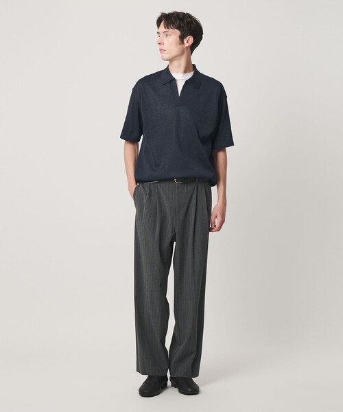 シャイン ギマ スキッパー ポロニッ UNITED ARROWS LTD. OUTLET｜シャイン ギマ ポロ スキッパー ニット