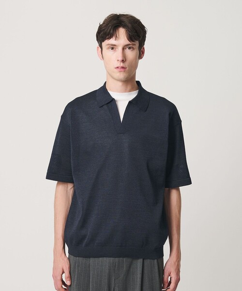 シャイン ギマ スキッパー ポロニッ BEAUTY&YOUTH UNITED ARROWS｜シャイン ギマ スキッパー ポロニット